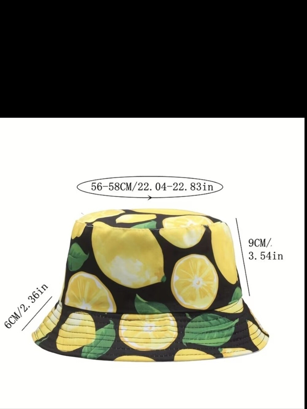 Lemon Decor Bucket Fisherman Hat  NEW - Picture 3 of 7